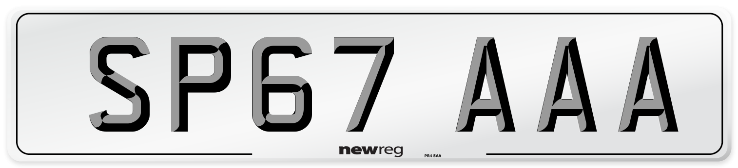 SP67 AAA Number Plate from New Reg